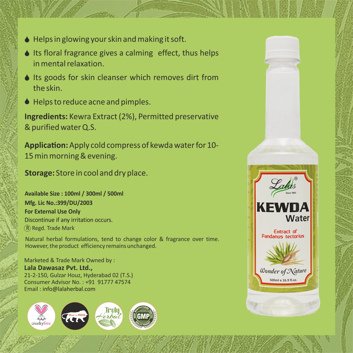 Kewda Water